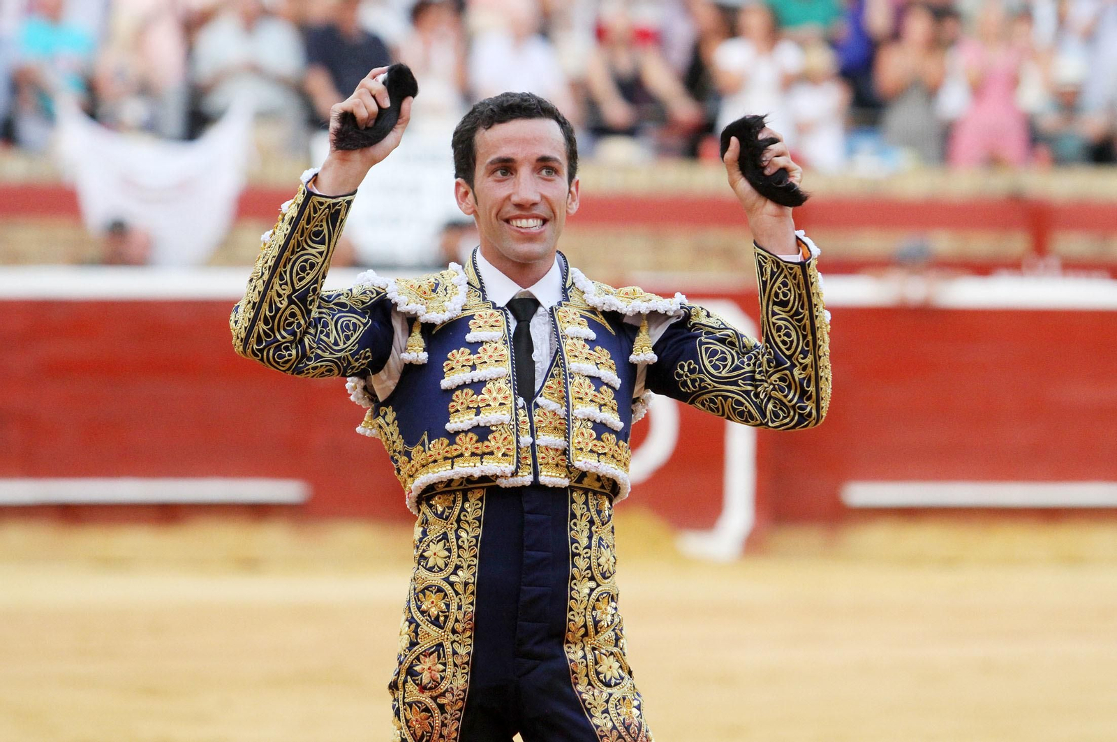 David de Miranda durante la corrida de esta tarde en la Plaza de Toros La Merced