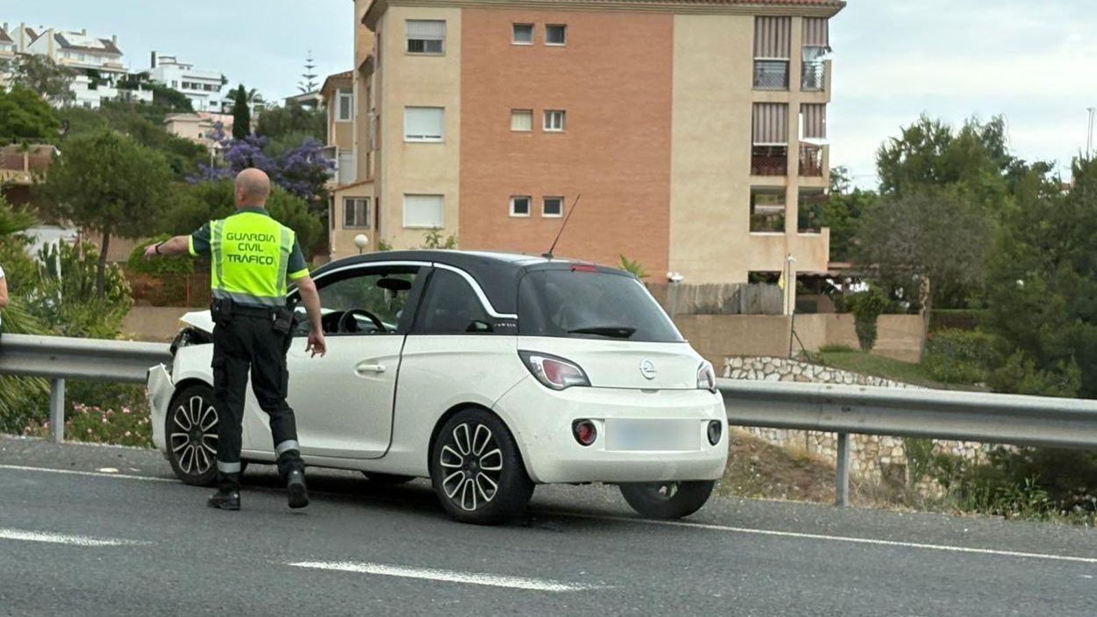 Accidente en la A7 dirección Rincón de la Victoria