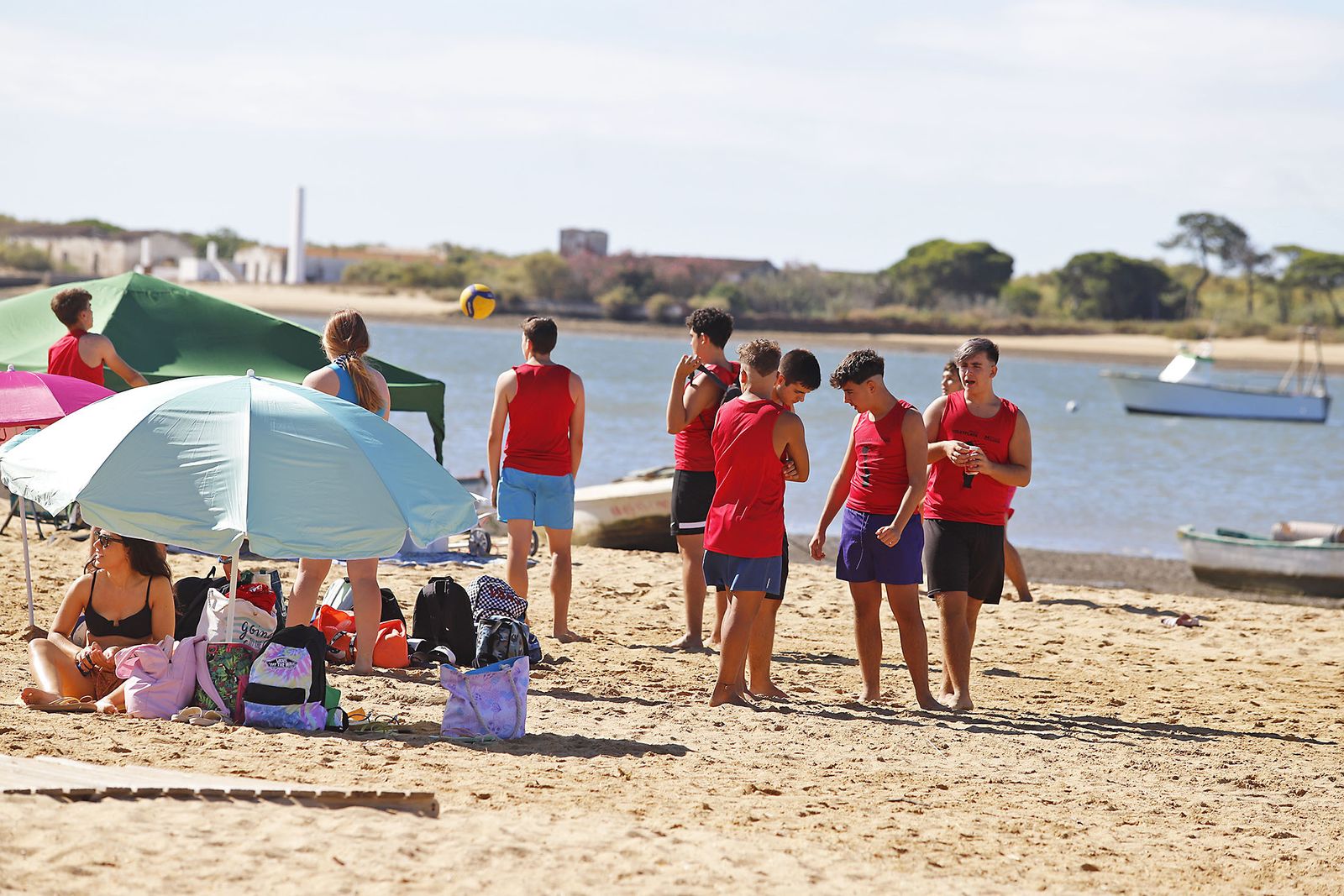 Imágenes de las playas de Huelva en el sábado 15 de agosto