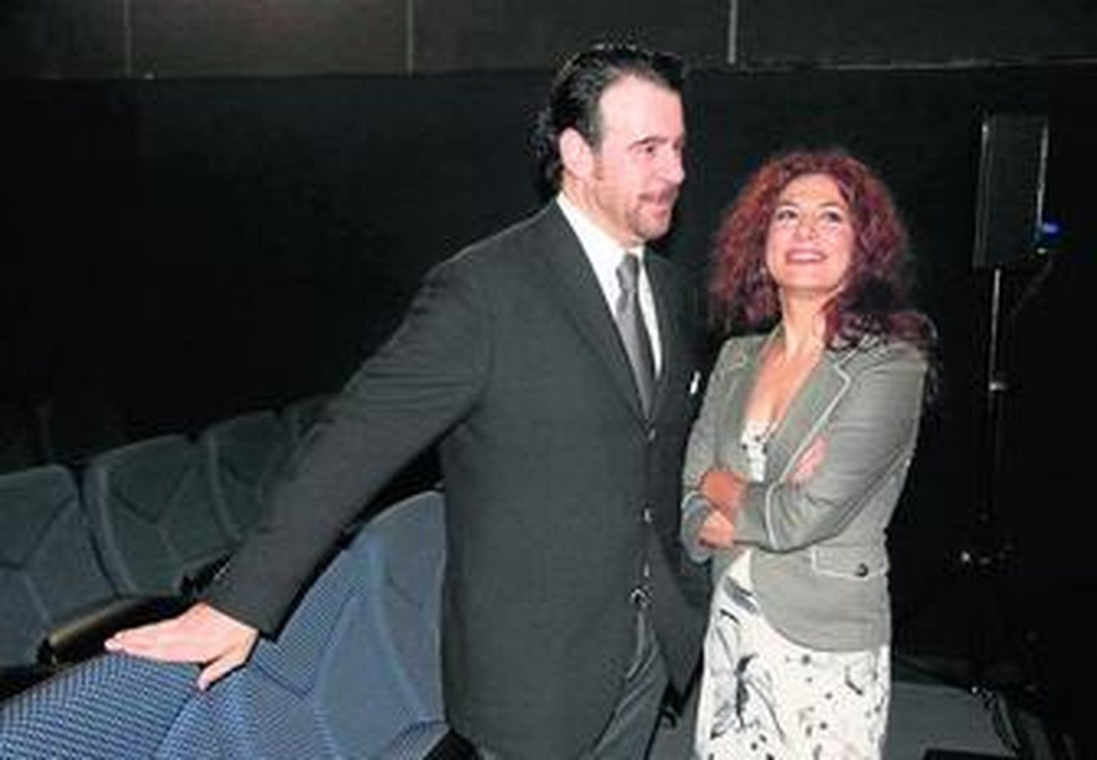 Carlos Álvarez y Pilar Jurado ayer en el Albéniz en la presentación de la Semana de la Música de Ronda.