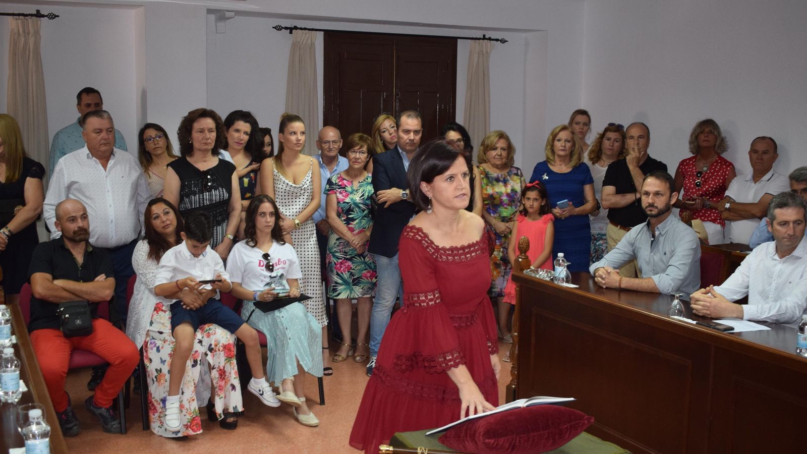 La portavoz del PP de Vícar durante la toma de posesión