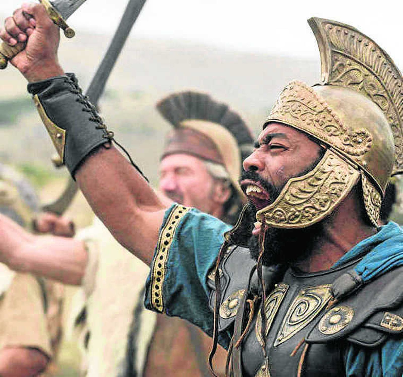 El cartaginés Aníbal (el actor Nicholas Andre Pinnock ) en la serie 'Bárbaros'.