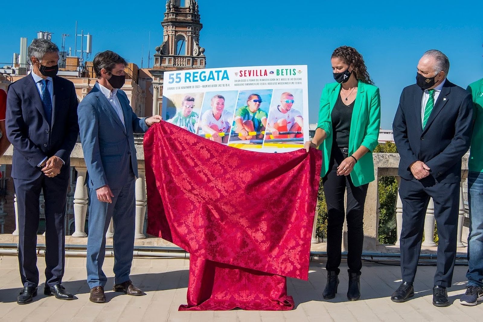 Imagen de la presentación del cartel de la Regata Sevilla-Betis.