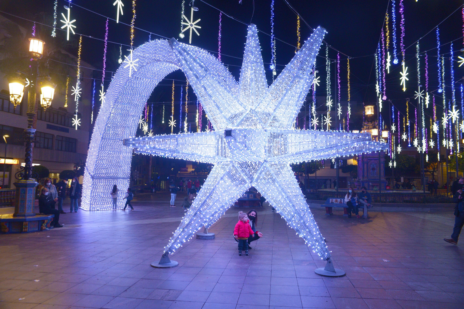 Fotos del alhumbrado navideño de Algeciras