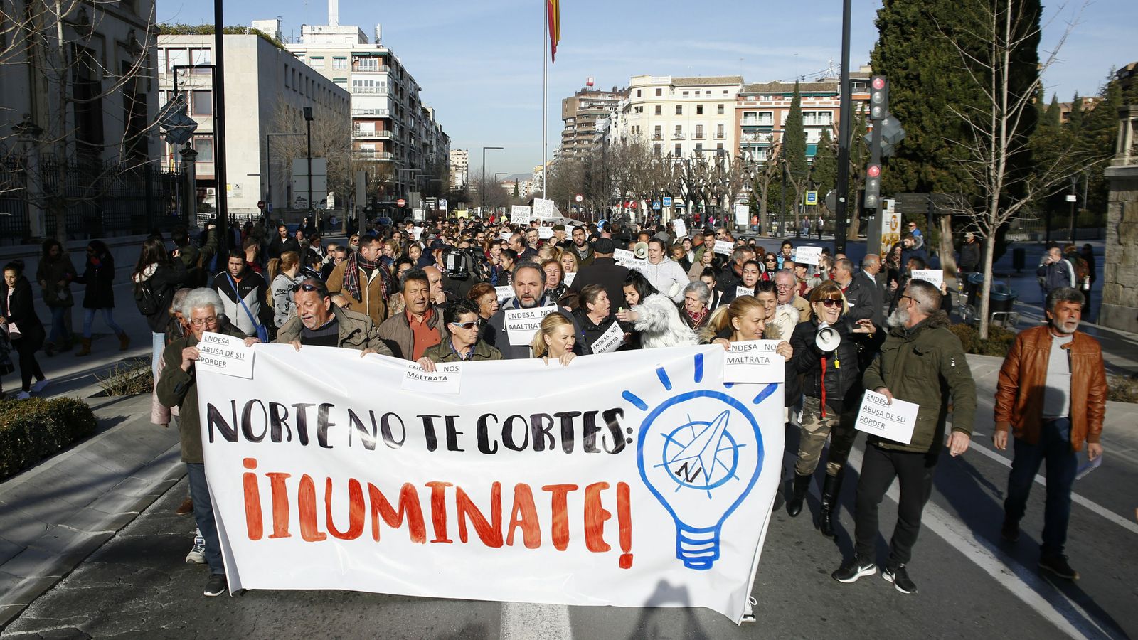 Manifestación por los cortes de luz que tuvo lugar en febrero.