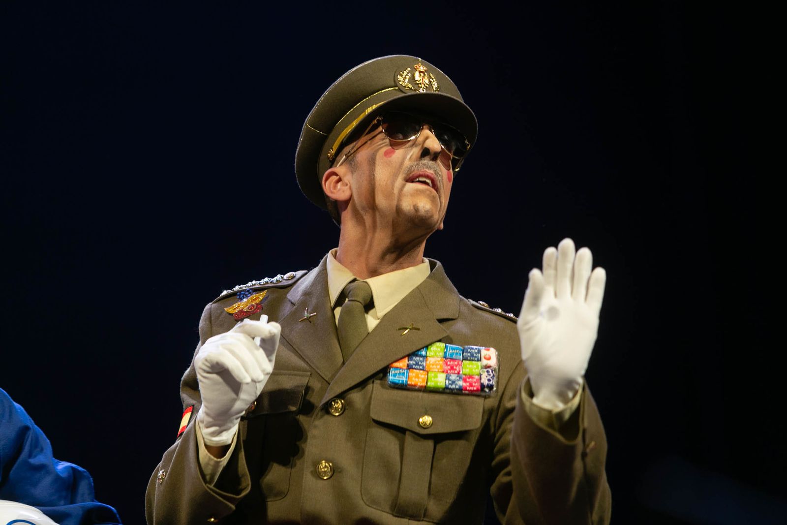 El Perrichi caracterizado del dictador.