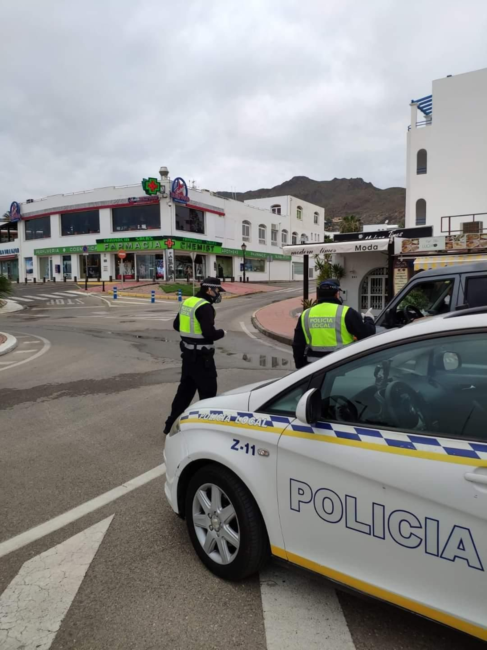 Uno de los controles en Mojácar.