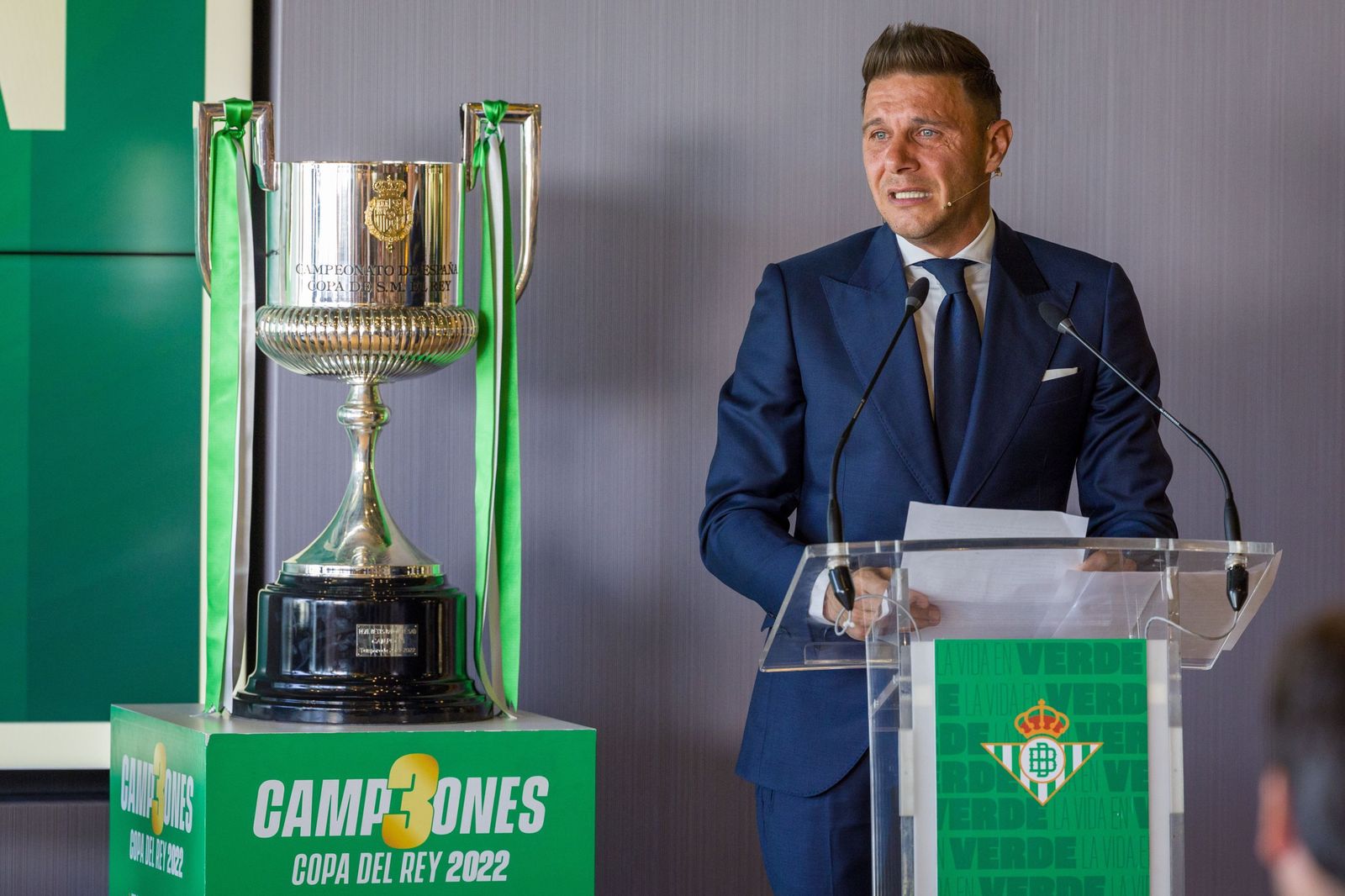 Joaquín, en la rueda de prensa en la que anunció su retirada.