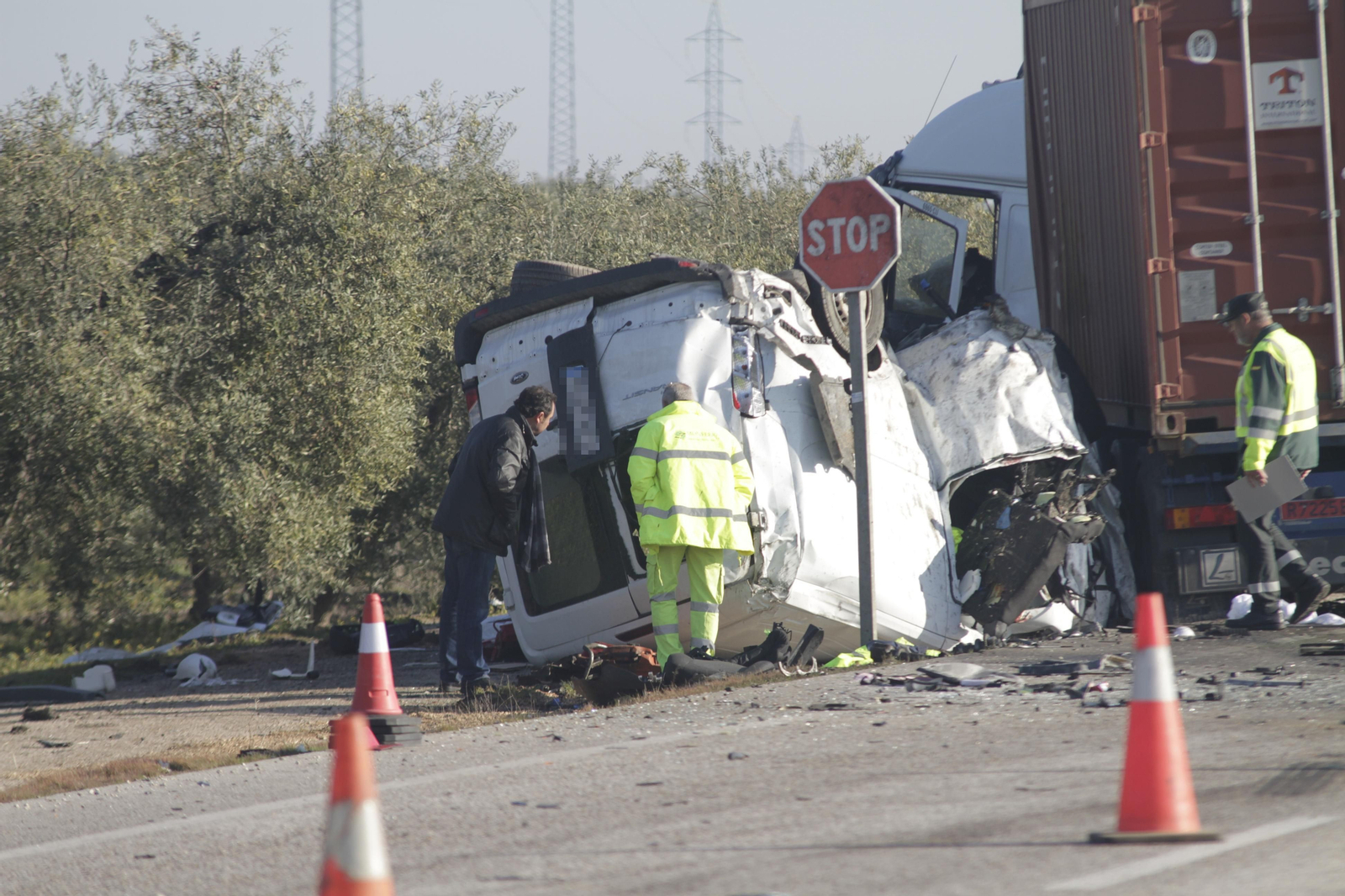 Las imágenes del accidente en Utrera