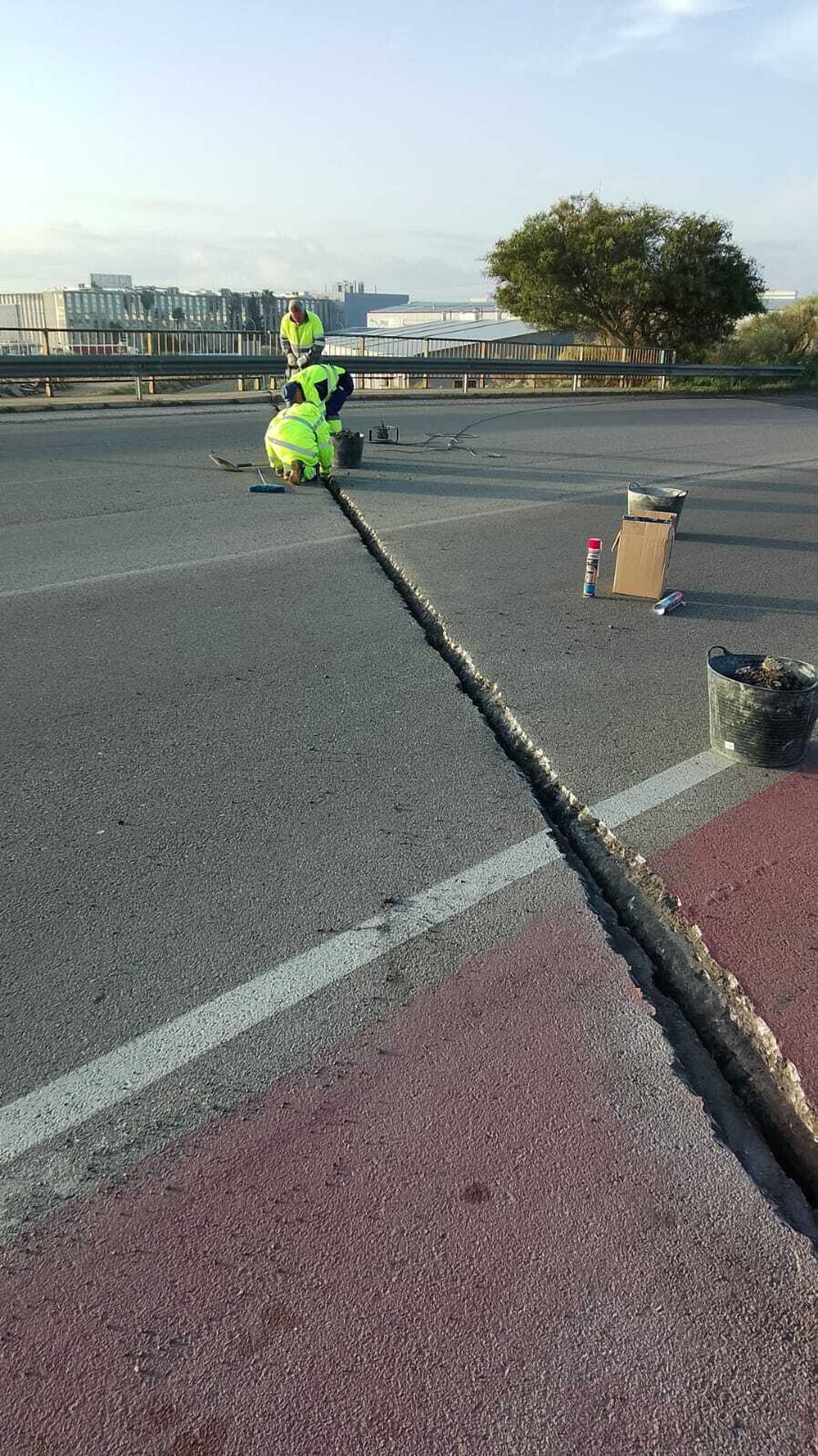 Trabajos de mejora en el puente