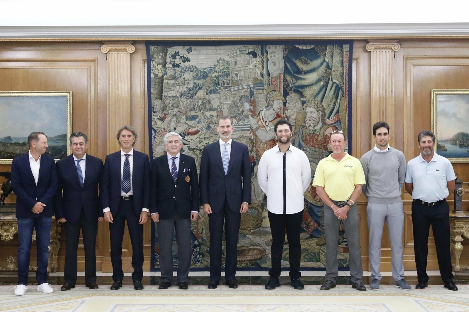 S. M. el Rey Felipe IV recibe a Miguel Ángel Jiménez en la Casa Real S. M. el Rey Felipe IV recibe a Miguel Ángel Jiménez en la Casa Real