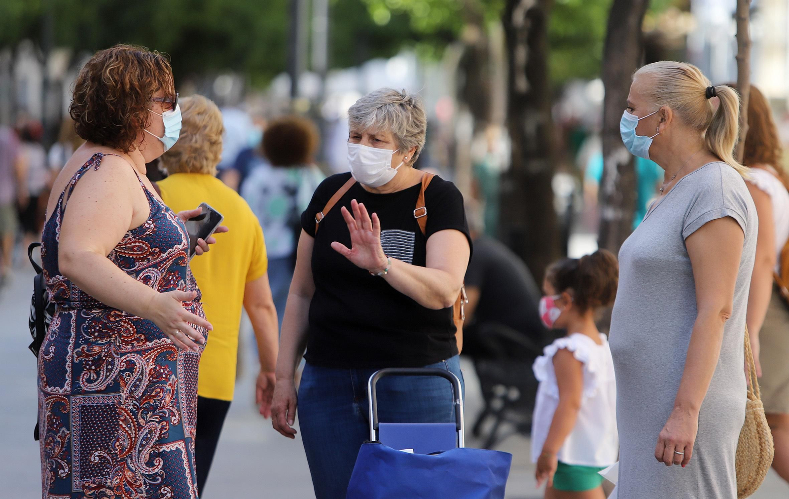 Coronavirus en Jerez,primer día del uso obligatorio de mascarillas