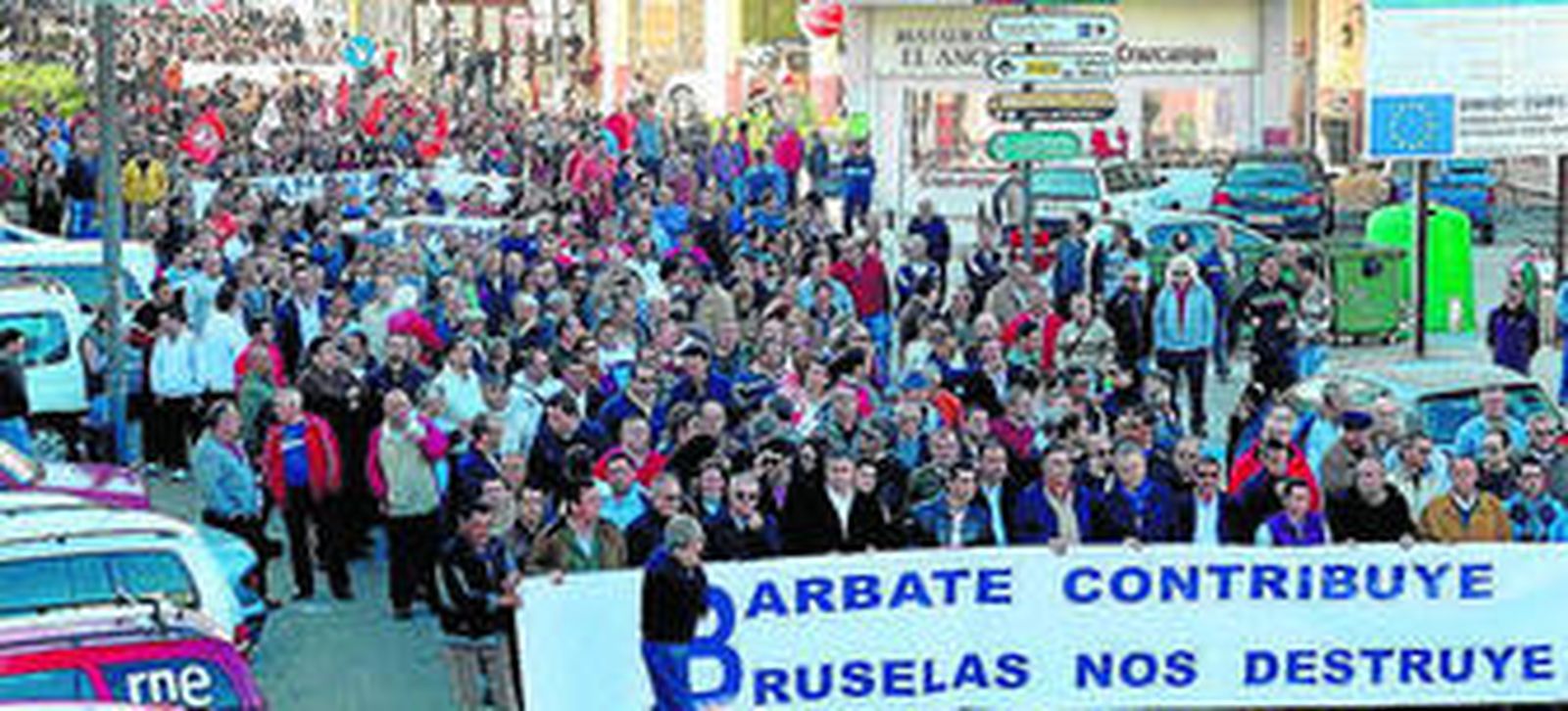 Una de las protestas en demanda del nuevo acuerdo.