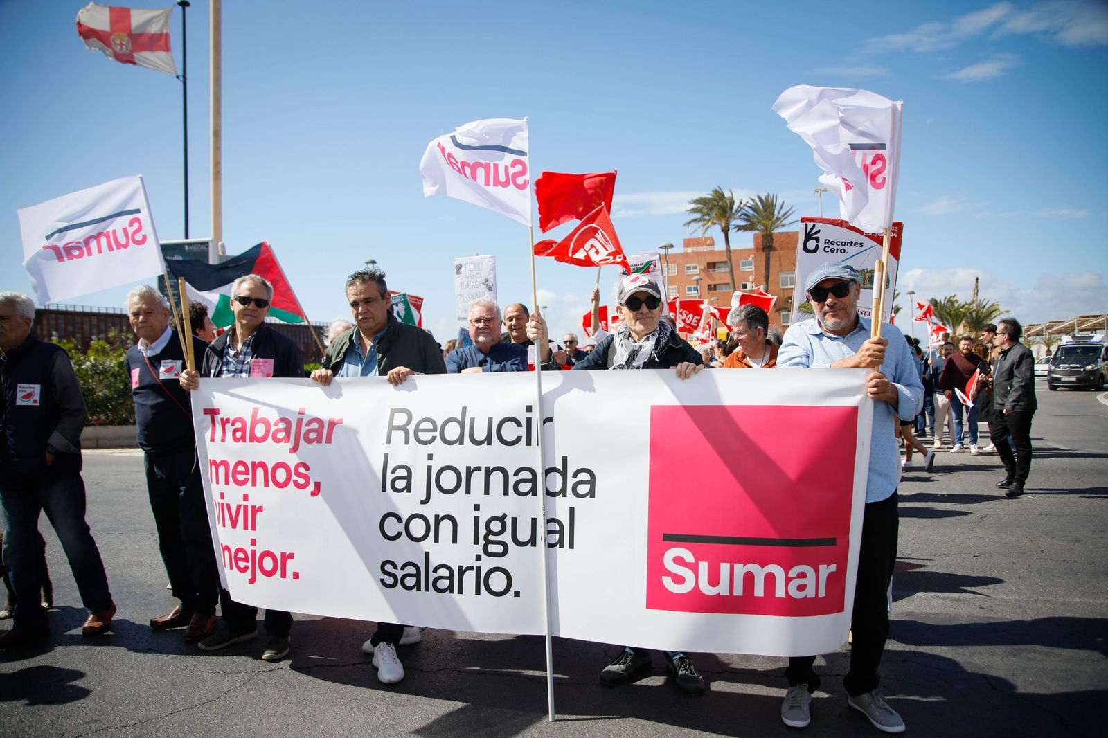 Las imágenes de la manifestación del Día del Trabajador en Almería