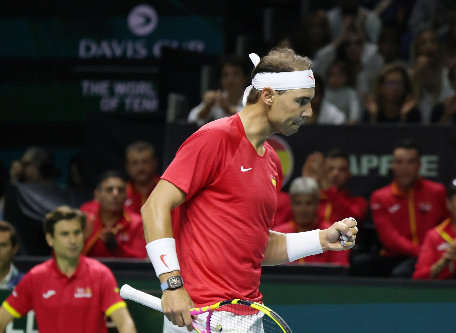 Las lágrimas de Rafa Nadal al sonar el himno antes de su última Copa Davis