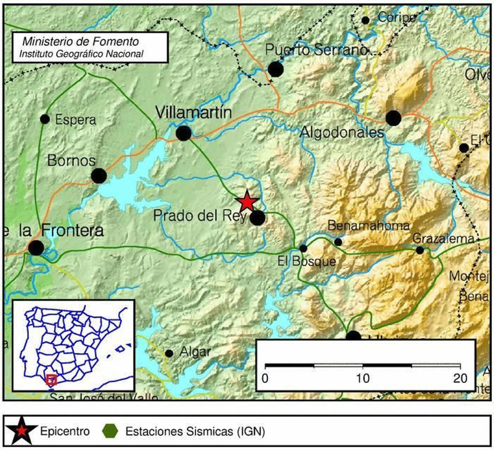 Lugar en el que se ha producido el seísmo.
