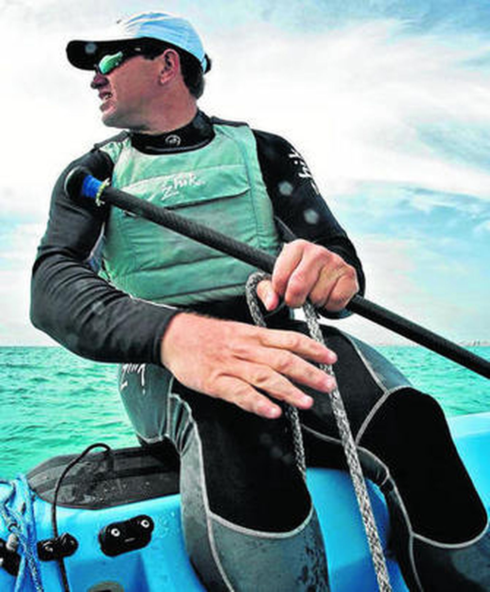 El regatista de La Línea y líder del ránking de la clase finn, Rafa Trujillo.