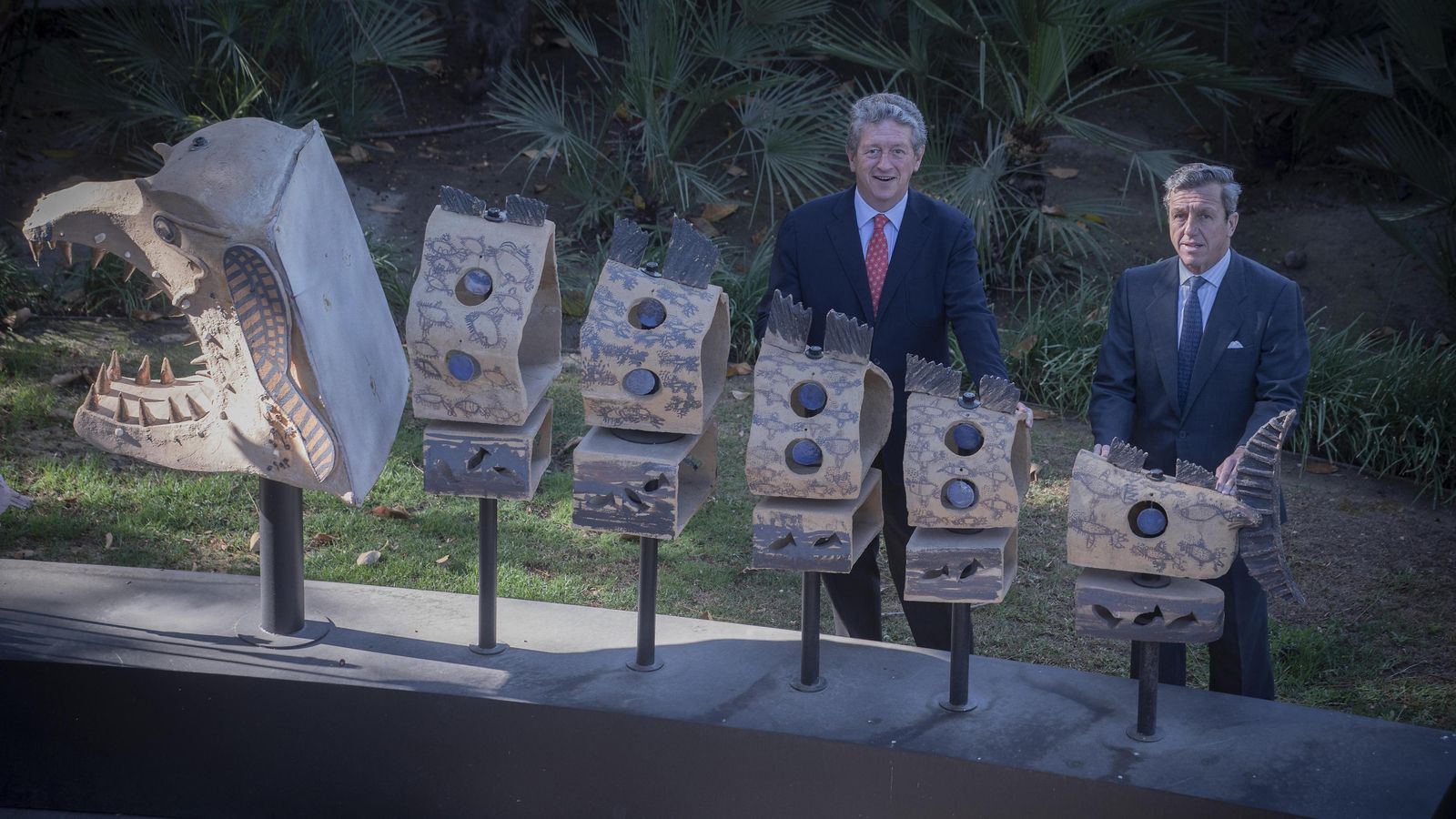 El presidente de la Fundación, Valentín de Madariaga y el director general, Luis García de Tejada