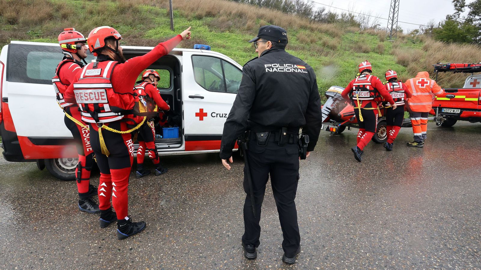 Imágenes del paseo rural por Jerez en el estreno de la borrasca Marta