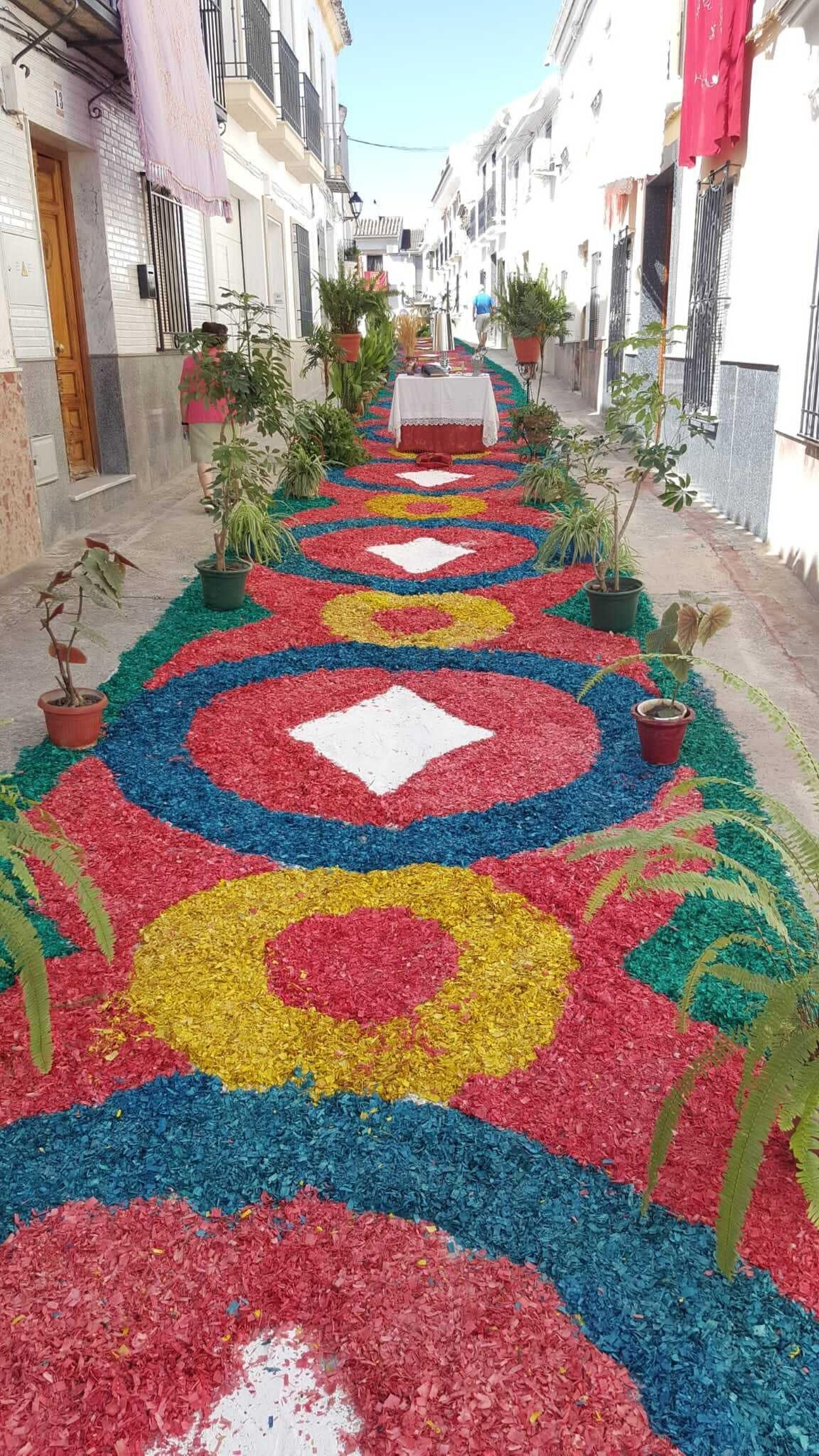 Un recorrido en imágenes por las coloridas alfombras del Corpus en Valenzuela