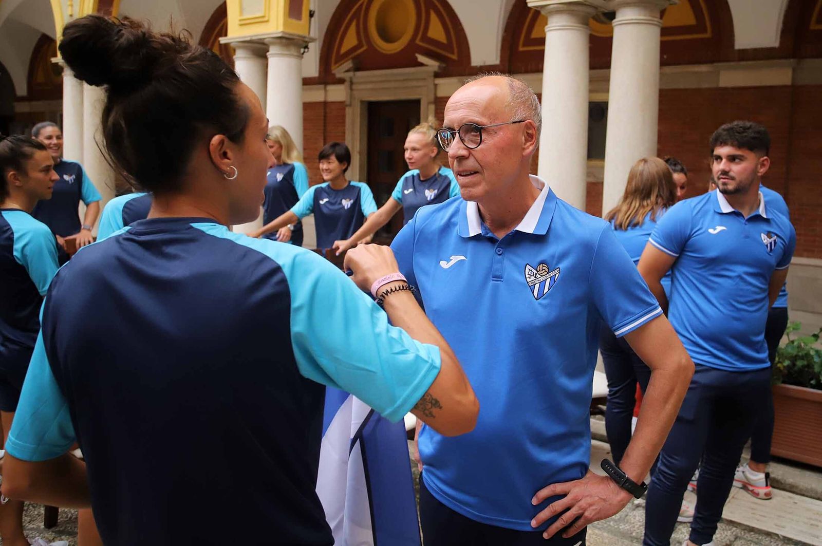 Recepción del Ayuntamiento al Sporting de Huelva, en imágenes