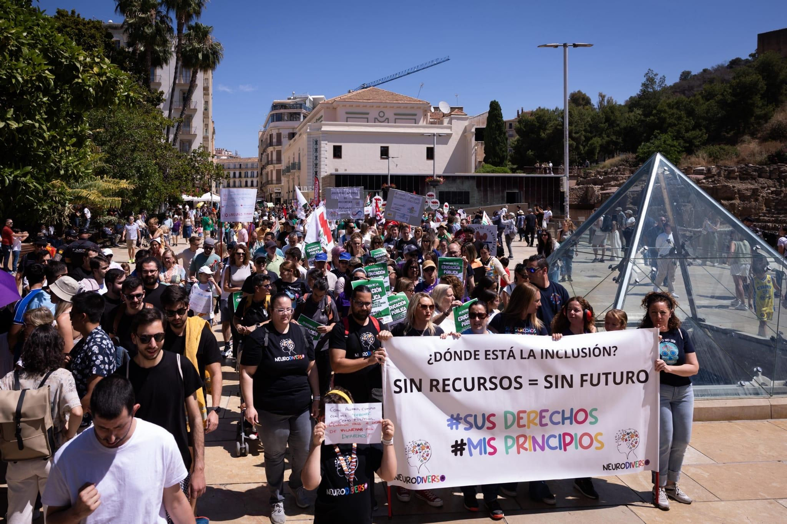 Una de las manifestaciones este año donde pidieron más recursos para menores con necesidades especiales.