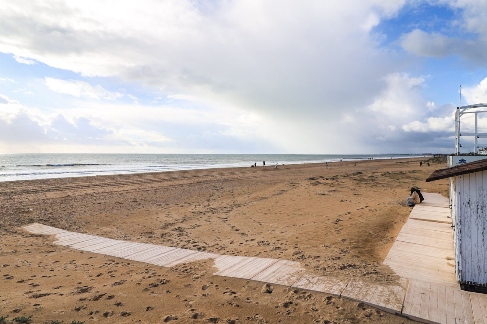 Fotos de la playa de Punta Umbría tras las últimas borrascas