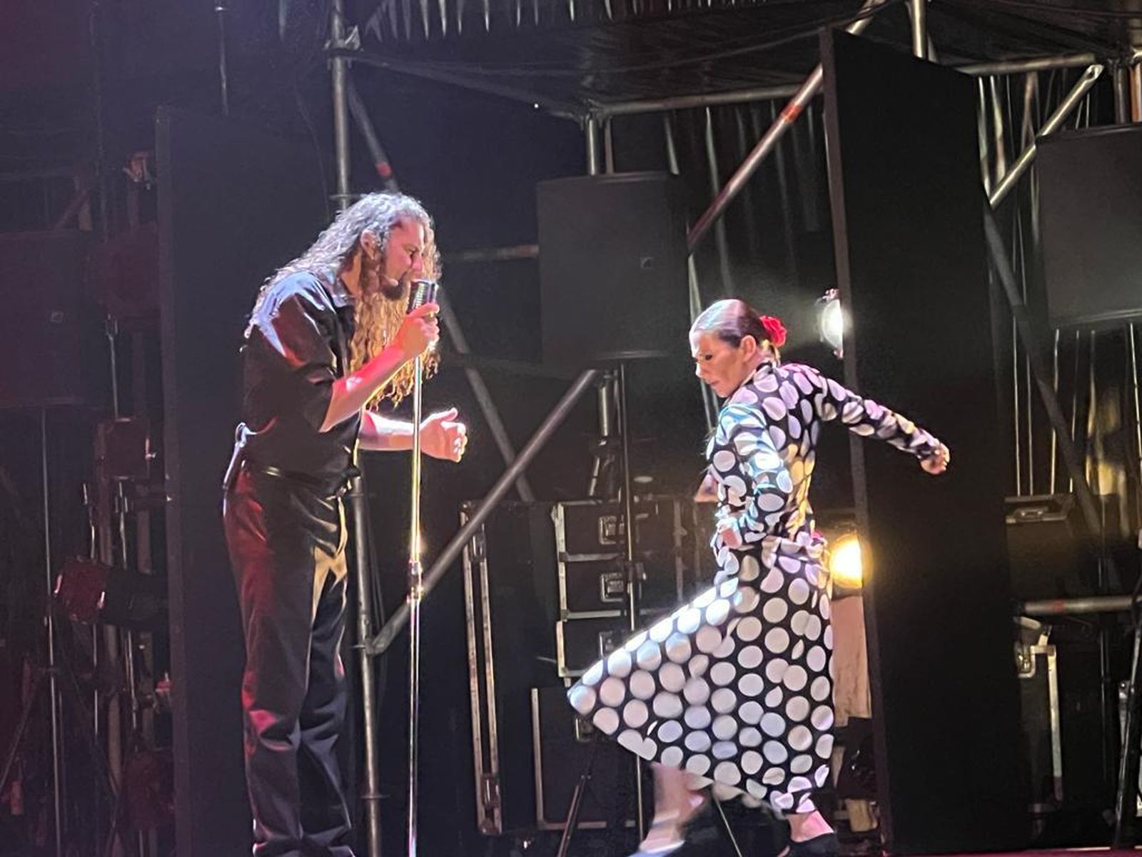 Un momento de la actuación de Sara Baras en Priego de Córdoba.