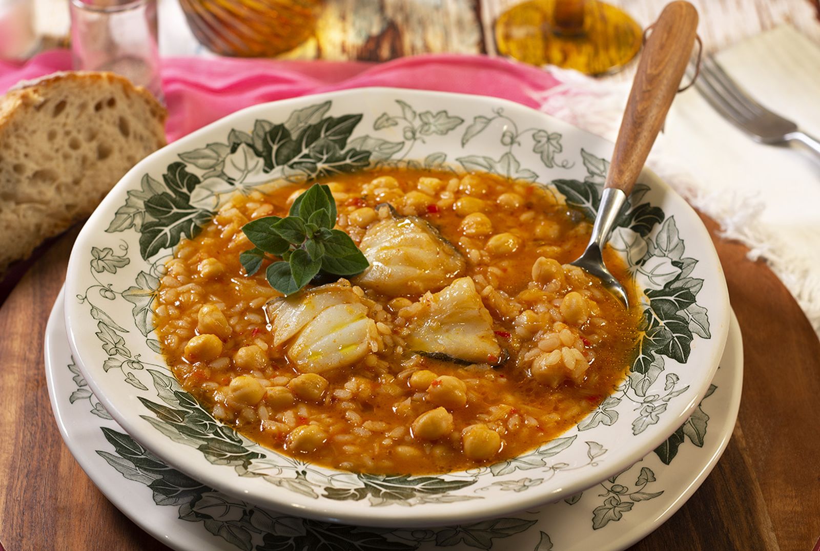 Arroz con garbanzos y bacalao. La cocina de Fabrisa.