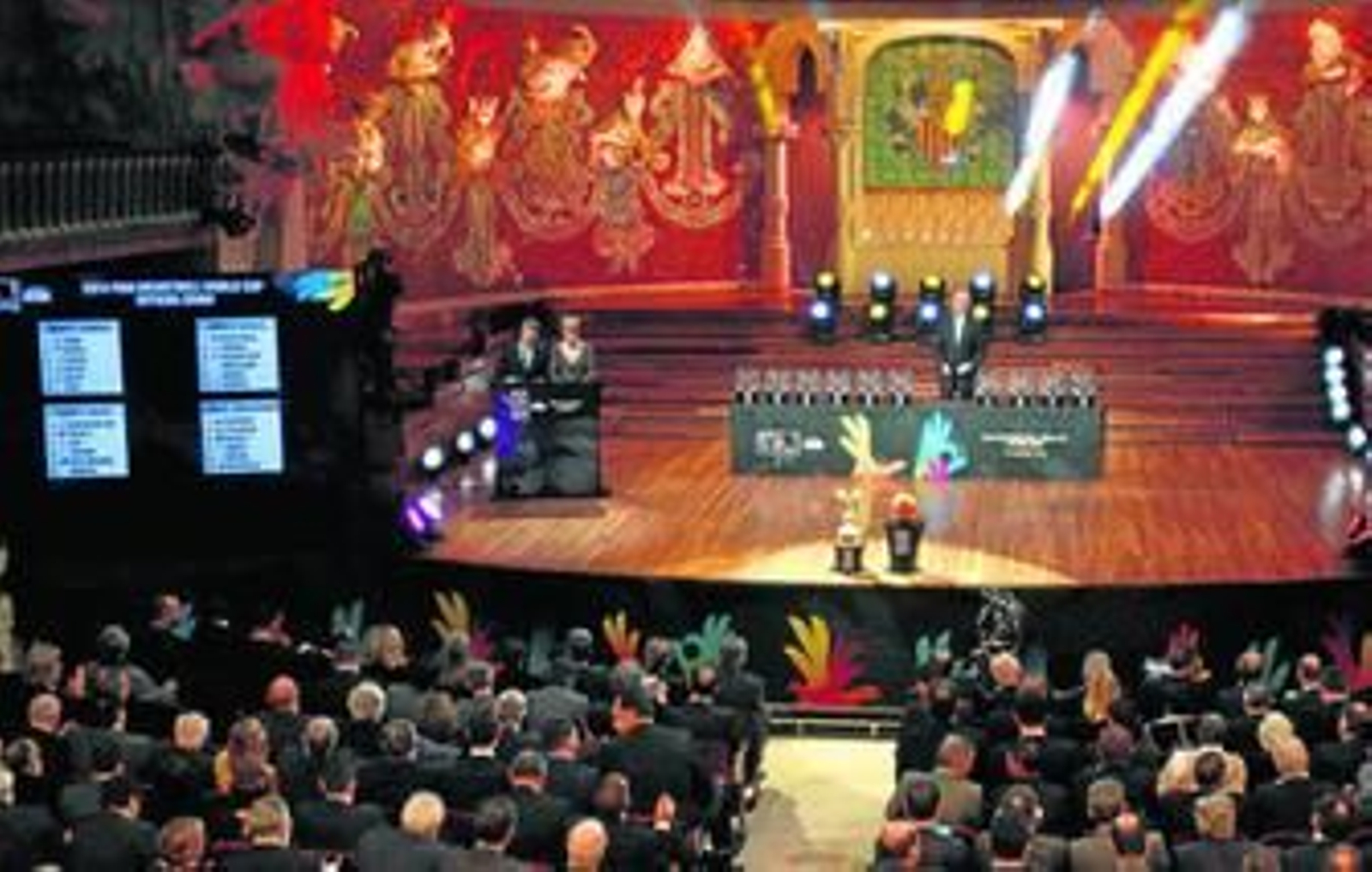 Aspecto general del lugar en el que se realizó el sorteo, el Palau de la Música de Barcelona.