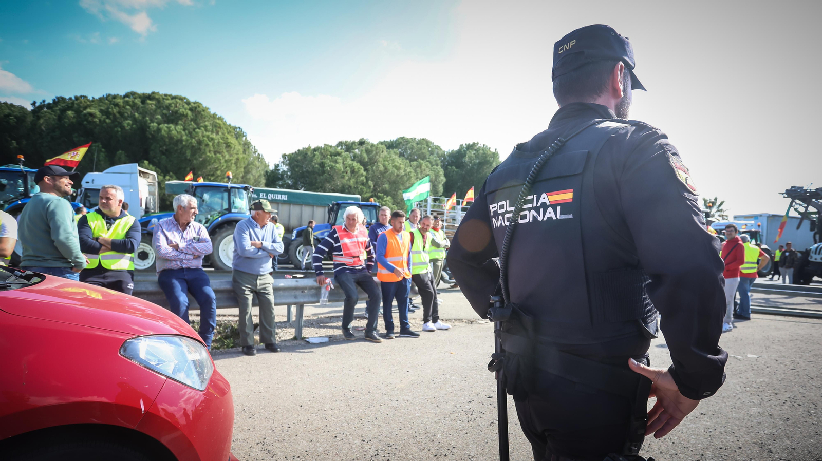 Jerez colapsado por la protesta de agricultores vy ganaderoa