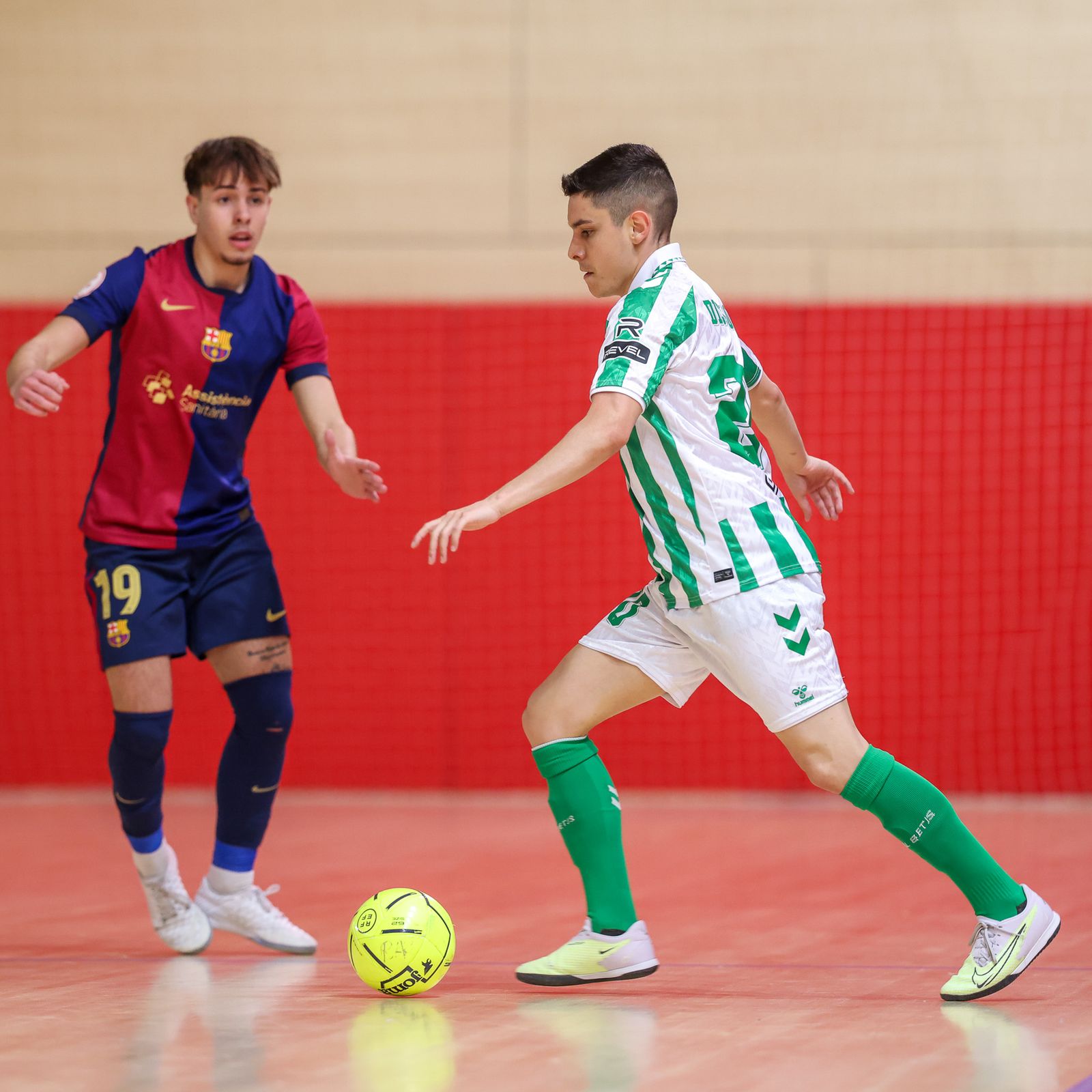 Dickson Lopez en un lance del partido disputado este sábado en la ciudad deportiva del Barça.