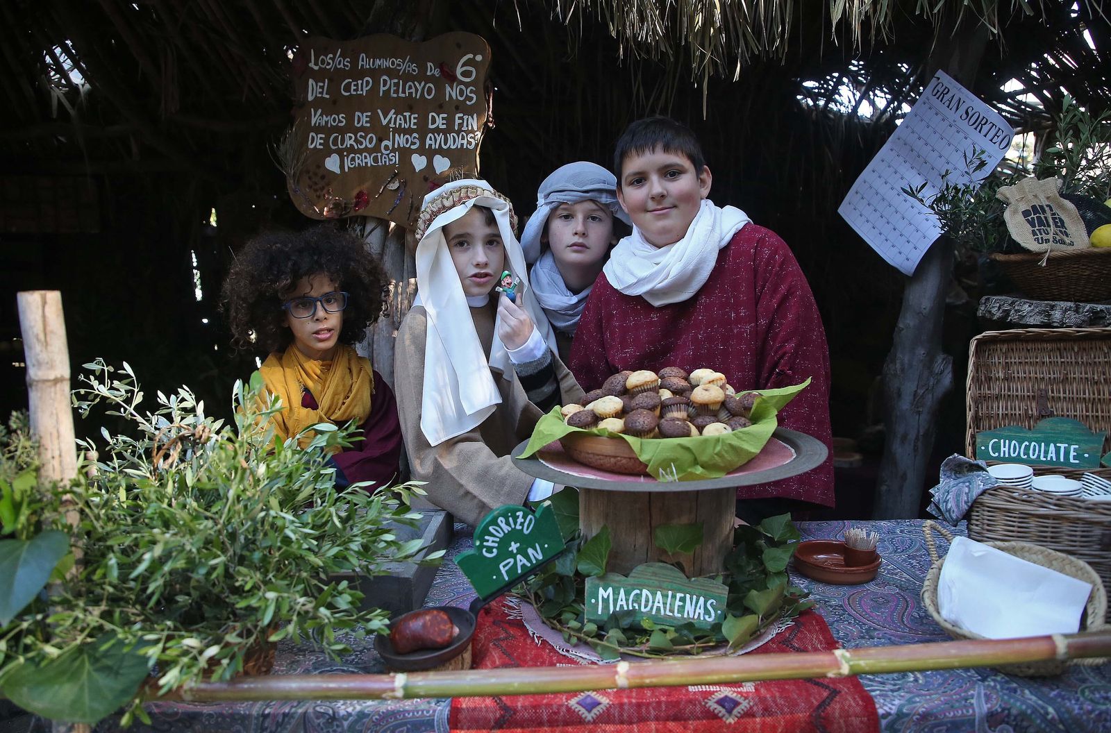 La inauguración del Belén Viviente de Pelayo, en imágenes