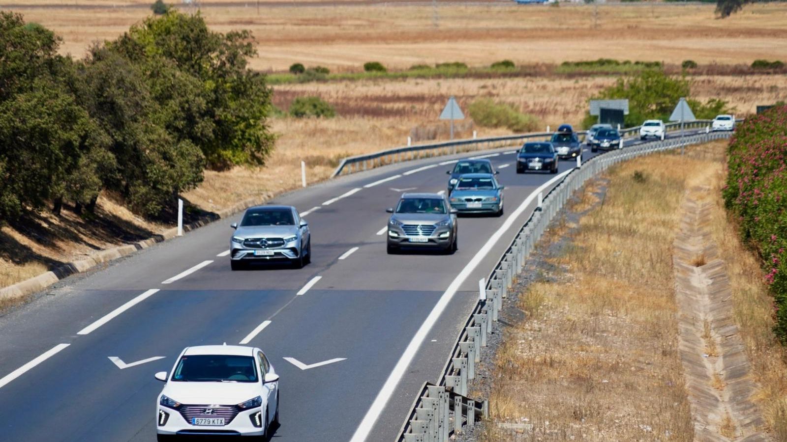 Tráfico en las carreteras de Huelva.