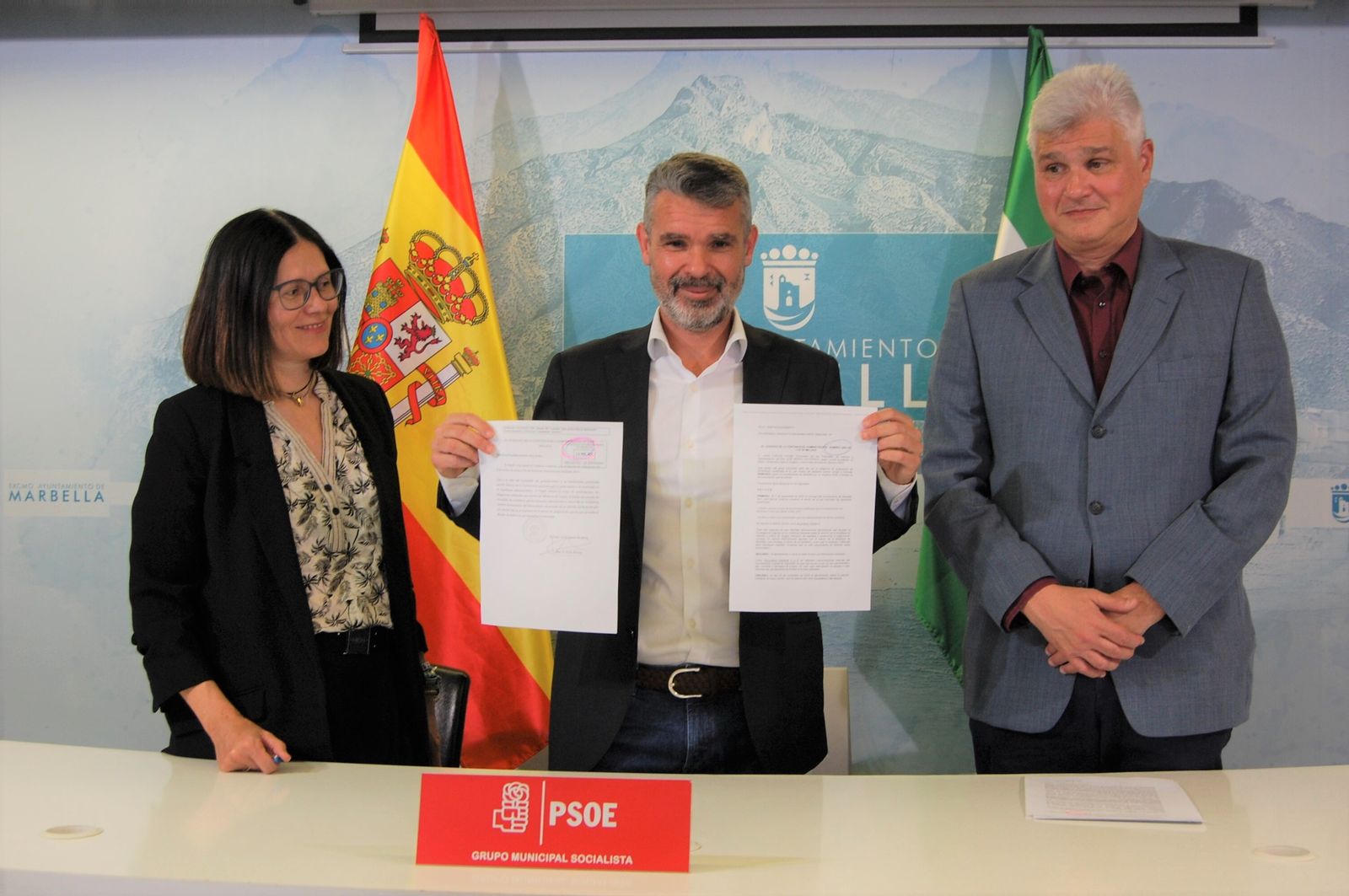 De izquierda a derecha, Isabel Pérez, José Bernal e Ignacio Macías.