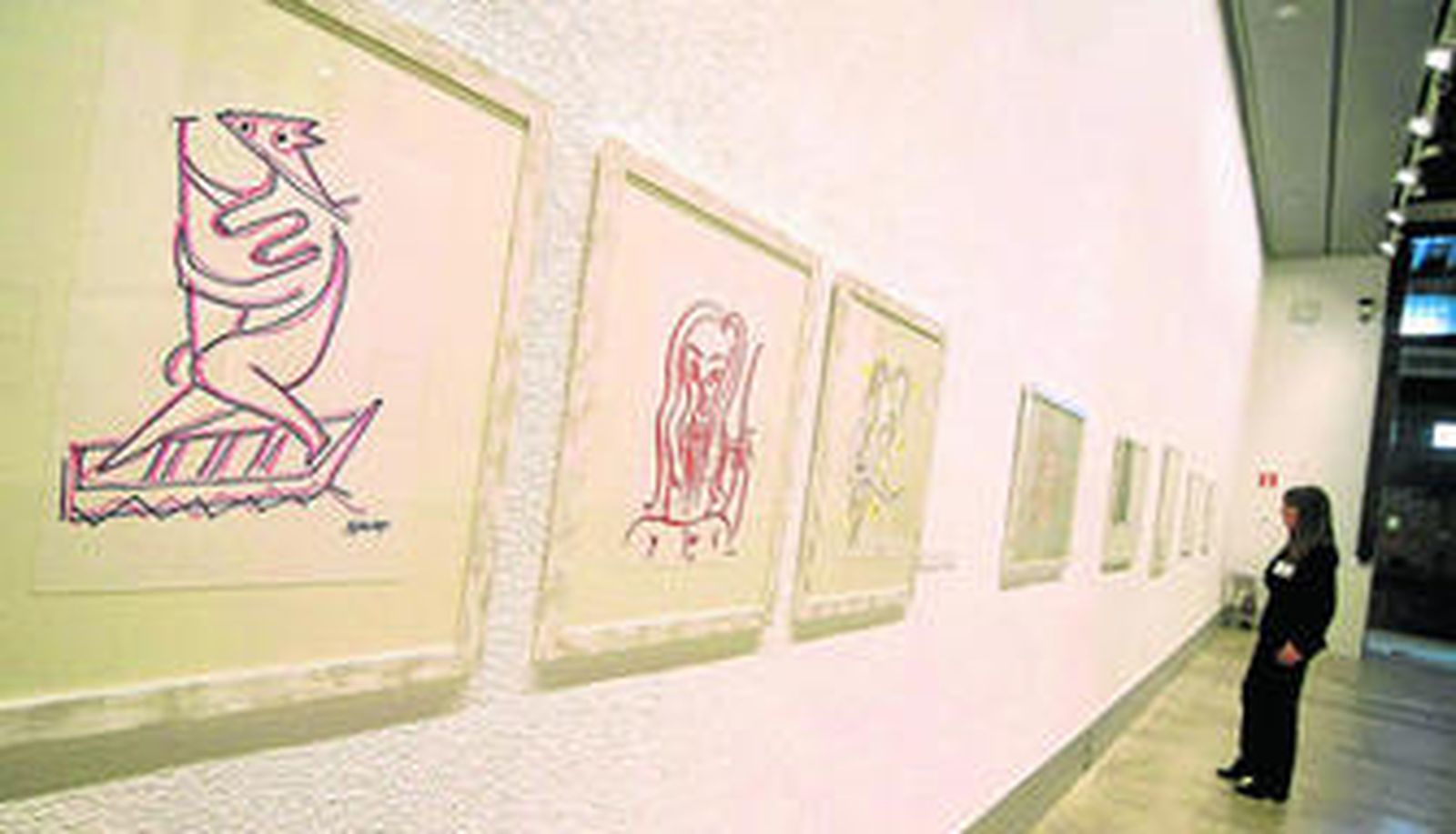 Obras de Rafael Alberti que se exponen desde ayer en Valladolid.