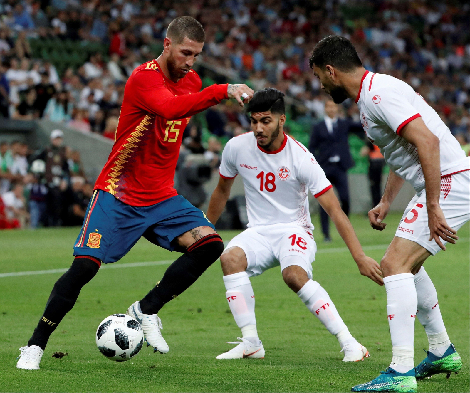 Las imágenes del España-Túnez