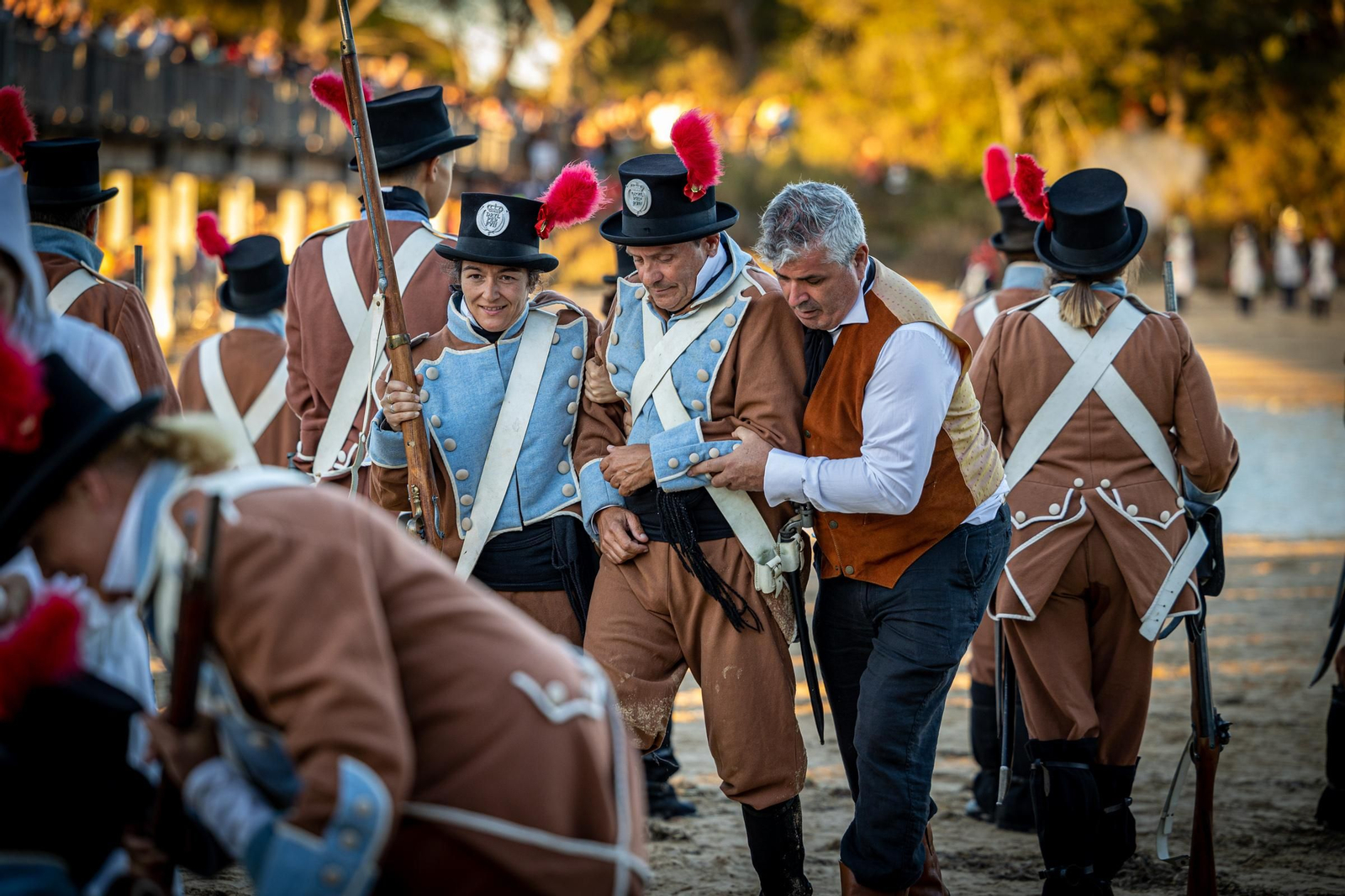 Las imágenes de la Primera recreación de la Batalla del Trocadero En el caño de La Cortadura
