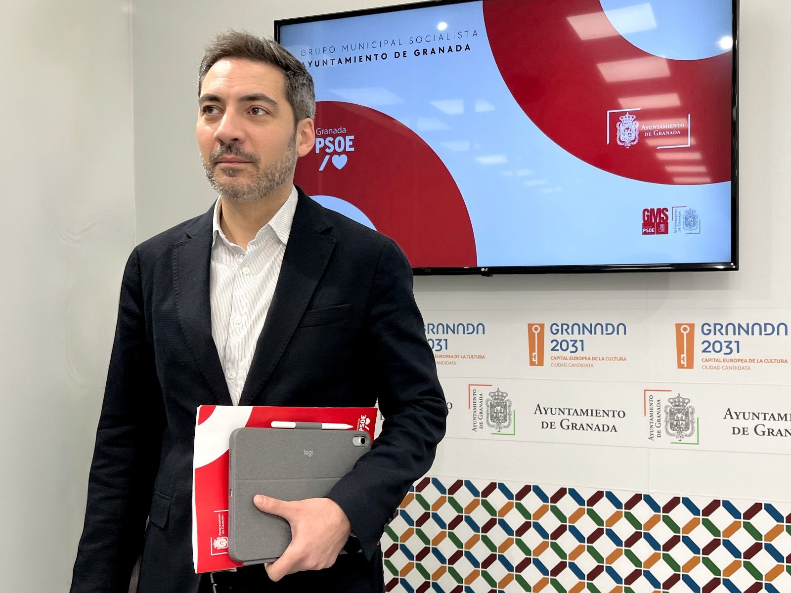 Eduardo Castillo, en la rueda de prensa.