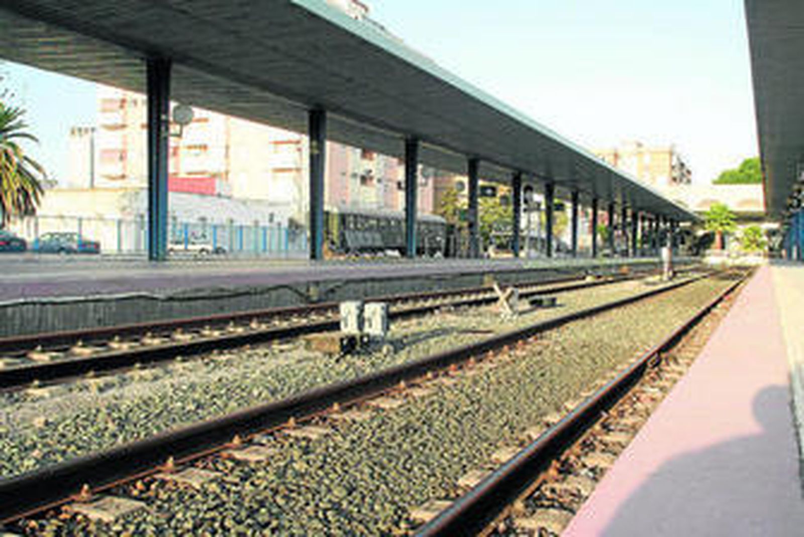 Vías del tren de Cercanías de Málaga.