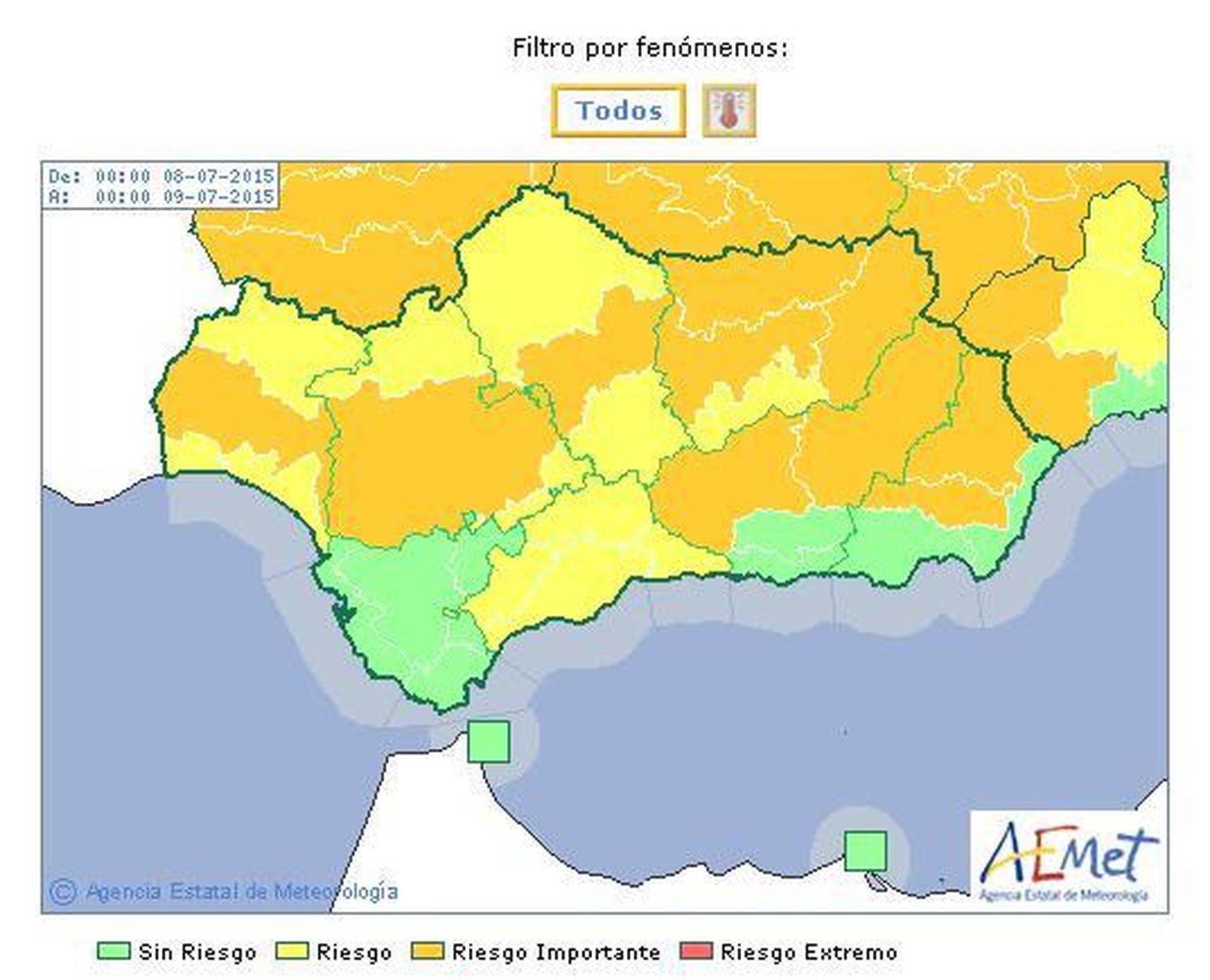 El mercurio supera los 40 grados en la provincia