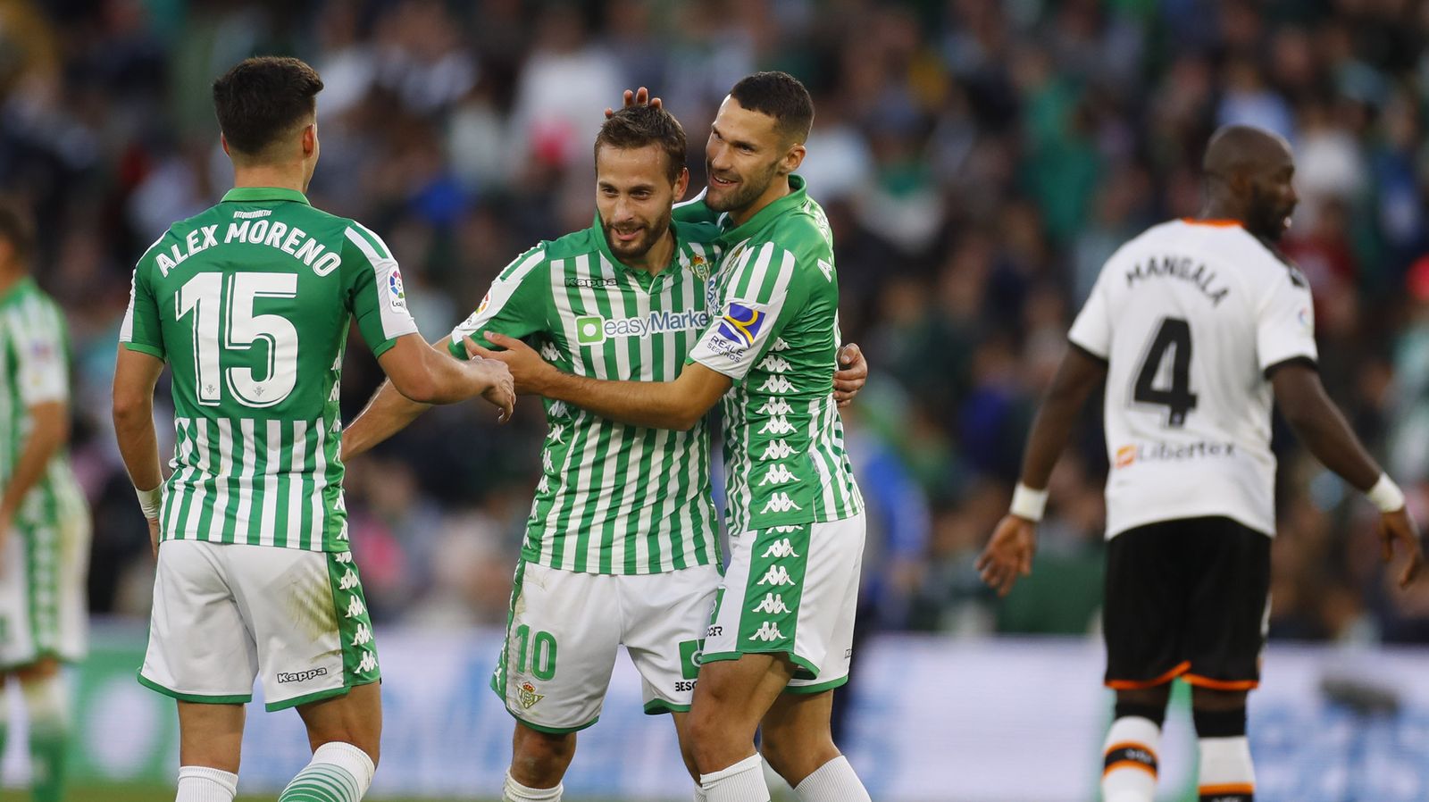 Celebración del segundo gol del Betis