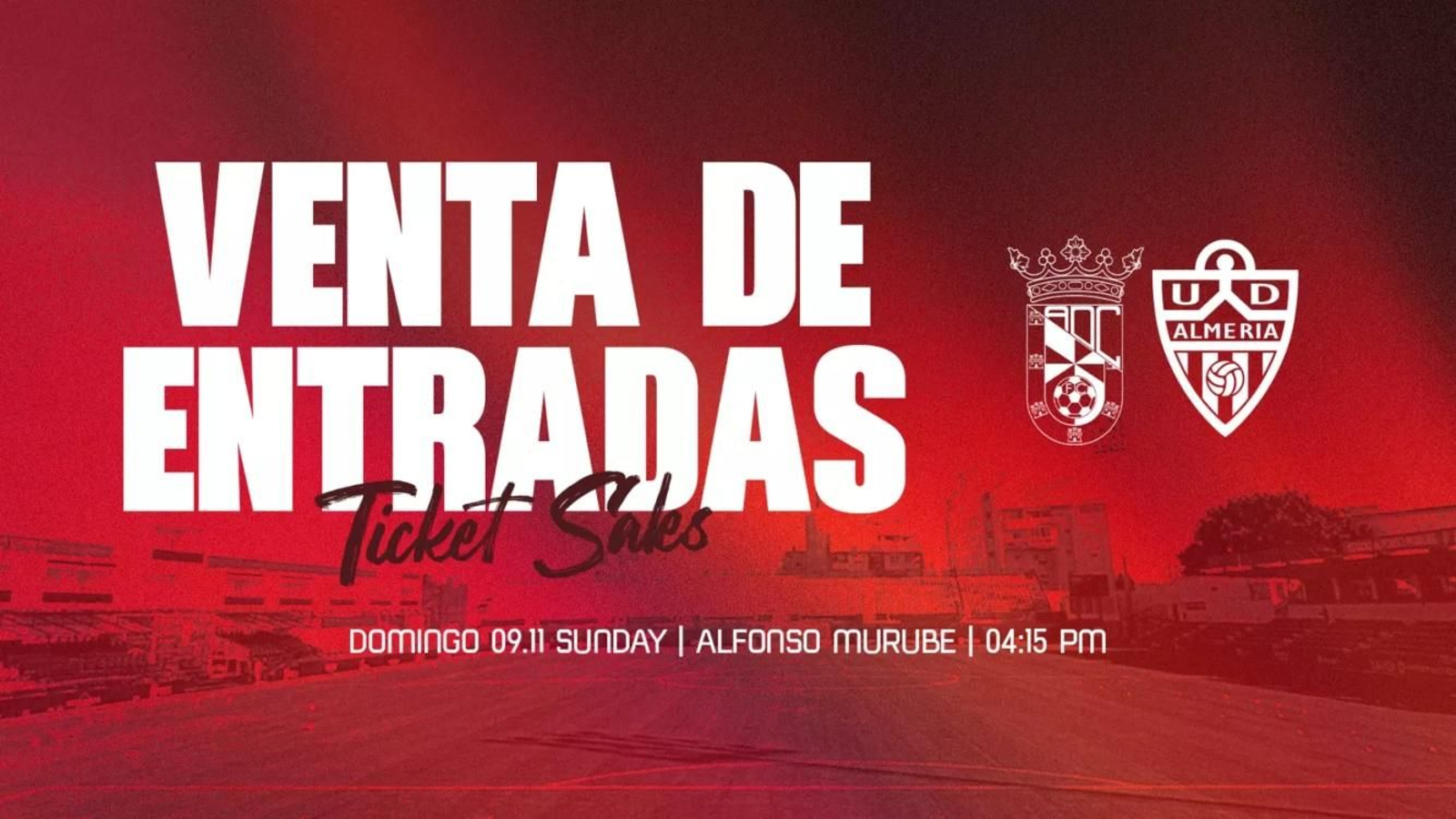 A la venta las entradas para el partido AD Ceuta-UD Almería.