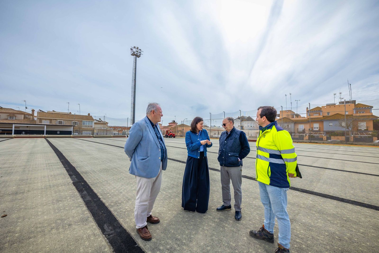 Visita a las obras del campo de hockey Pablo Negre, en San Fernando