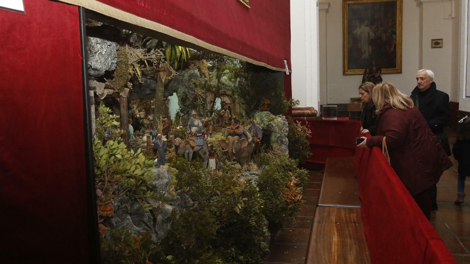 Belén de la Diputación, instalado en la iglesia de la Merced.