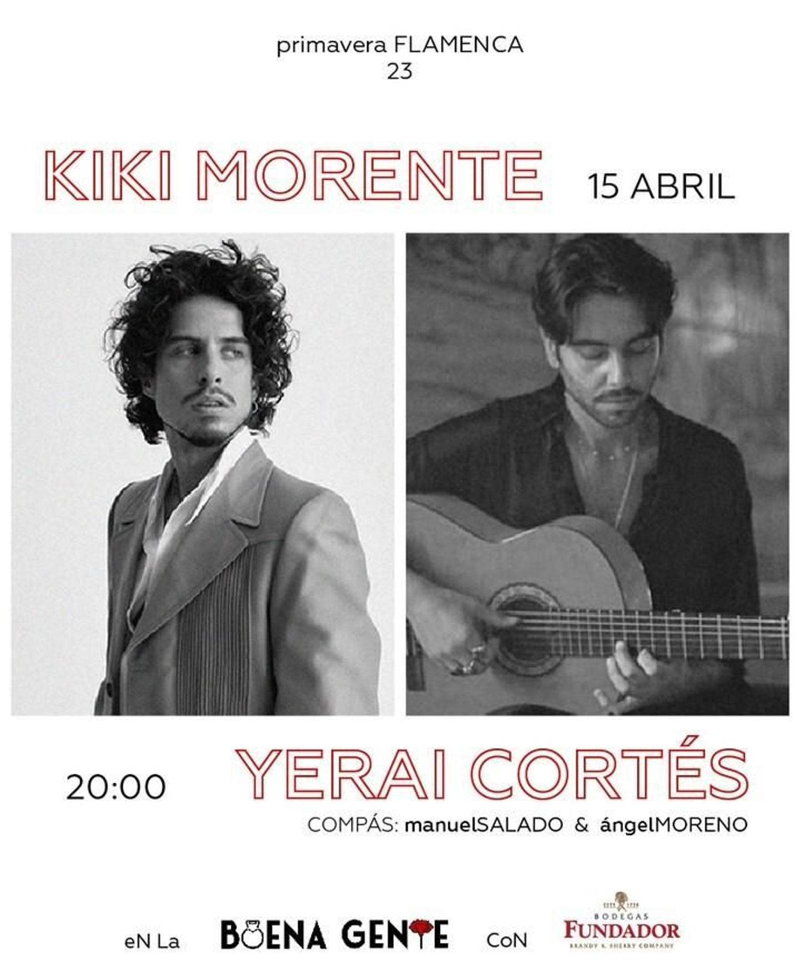 Recital de Kiki Morente y Yerai Cortés en la Peña Buena Gente