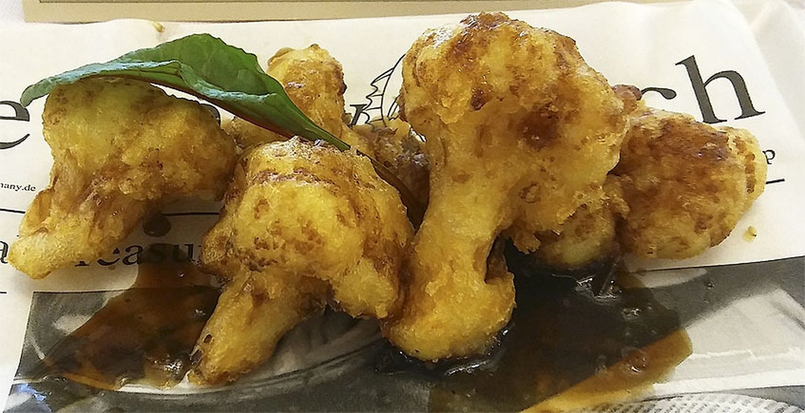 Coliflores rebozadas, uno de los platos que se podrán degustar en la ruta