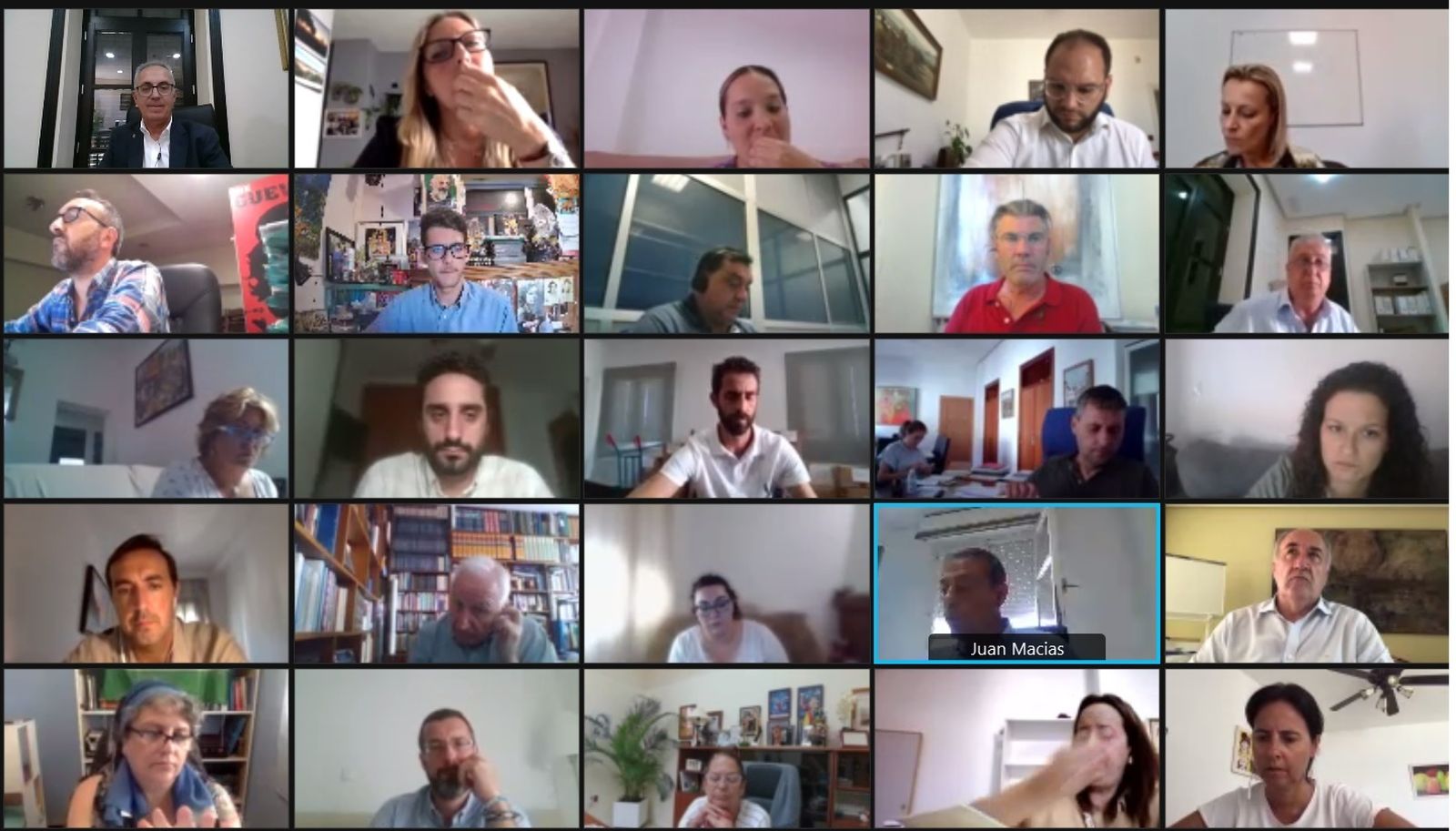 La Junta de Comarca, celebrada de forma telemática.