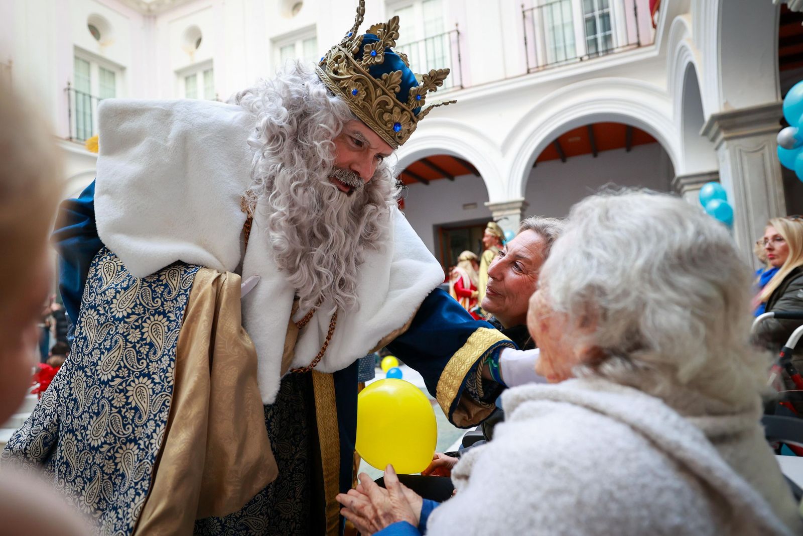 Los Reyes Magos, en la residencia de la calle San Juan de Dios en Cádiz.