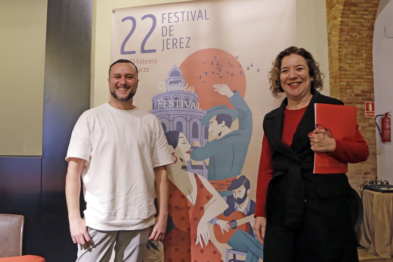 Daniel Doña e Isamay Benavente, ayer en San Ginés.